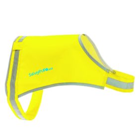 Lite Dog Vest L Size Coverage to Mid Back Reflective Hi Visibility Fluorescent Yellow Fabric Helps to Keep Them in Sight and Safe On and Off Leas