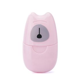 50pcs Mini Portable Travel Soap Paper (Color: pink)