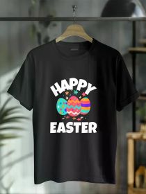 Funny Egg Hunting Easter Girls Boys Happy Easter T-Shirt Women'S Men'S Graphic Tee Causal Tops (Color: Black, size: XXXL)