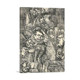 Hunting Of The Snark Plate 7 1876 (Type: Standard Framed Canvas Print, size: 16" x 12" / 42cm x 30cm (approx))