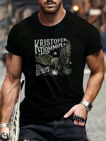 Eagle hunting prey, daily commute, soft and breathable, quality materials, fashionable hot selling styles, free (Color: Black, size: M)